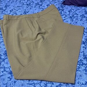 Tahari ASL Tan Straight Leg Pants